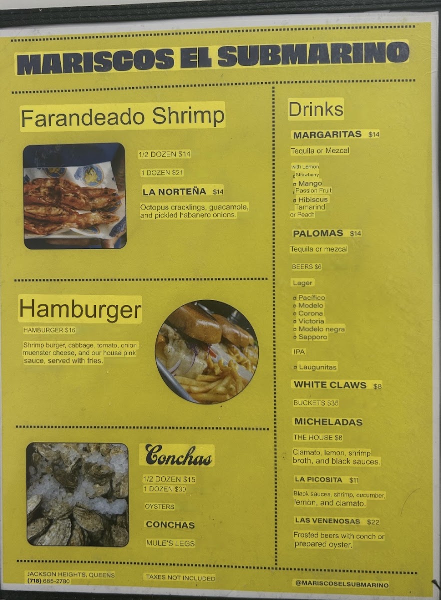 Mariscos El Submarino Menu - Image 2